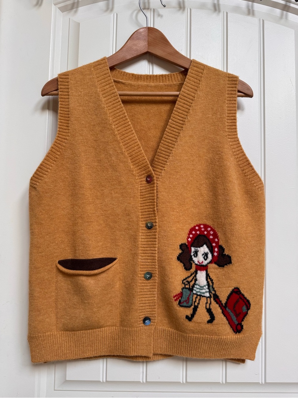 Soft Mustard Yellow Knit Sweater Vest. Fits like a Medium